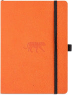 Dingbats A5+ Wildlife Notebook Journal Softcover, Cream 100gsm Ink-Proof Paper, 6 x 8.3 inches, 112 pages (Orange Tiger, Lined Format)