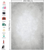 6x9ft Grey Portrait Photography Backdrops Solid Texture Abstract Photo Background for Photoshoot