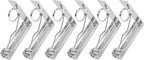 uxcell 6 Pack Tablecloth Clips, Stainless Steel Table Cloth Cover Clamps, 2.87" x 2.36" Windproof Holder Clips for Home Party Picnic Wedding Camping Dining Tables, Silver