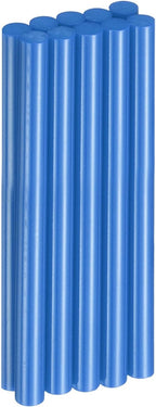 HARFINGTON 10pcs Hot Glue Sticks 0.43" Dia x 5.91" Long EVA Mini Hot Melt Adhesive Glue Stick for Hot Melt Gun Wood Plastic Glass Flowers Fabrics Foam, Blue