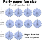 White Party Decorations,Wedding Decorations for Party Events Accessories,White Birthday Decor,Anniversary Decorations,Birthday Decorations for Men 8in Hanging Paper Fans 30 Color DIY Set(White)