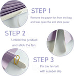 Purple Birthday Decorations,DIY Purple Paper Fans Hanging Decoration ,Party Decorations for Adults 16in,Little Mermaid Party Decor,Baby Shower Decorations 30 Color DIY Set (Light Purple)