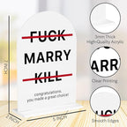 Funny Wedding Gifts for Newlyweds Couples Bridal Shower Gifts for Bride and Groom Bride to be Gift Marriage Engagement Gift Clear Acrylic Desk Decor Sign for Home Office 7 x 5 Inches