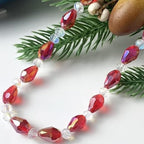 200pcs 3x5mm Teardrop Crystal Glass Beads for Jewelry Making, Faceted Vertical Hole Teardrop Glass Spacer Beads for Wind Chimes Bracelet Earring Necklace DIY Craft(Gray)
