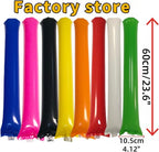 48pcs Round Head Boom Sticks Thunder Sticks Cheering Sticks Team Spirit Plastic Cheerleading Spirit Stick Clapper Inflatable Noise Maker Sports Supply (Black)