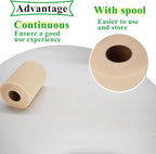 Beige Tulle Fabric Rolls 6 Inch by 100 Yards (300 feet) Fabric Spool Tulle Ribbon for DIY Tutu Gift Wrapping Baby Shower Birthday Party Wedding Decorations Christmas Craft Supplies