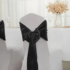SHEJIZE 20 Pack Black Satin Table Runner 12x108 Inches Long, Bright Silky Smooth Satin Table Runner Table Decor for Wedding Banquet Christmas Prom Event Birthday Party