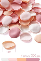 Serwalin 300Pcs Silk Rose Petals Artificial Flower Petals for Weddings Champagne Gold Petals Fake Flower Girl Petals for Wedding Flower Girl Basket Aisle Runner Bridal Shower (4 Color Mixes)