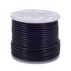 BENECREAT 10 Gauge Jewelry Craft Aluminum Wire 80 Feet Bendable Metal Sculpting Wire for Craft Floral Model Skeleton Making (Black, 2.5mm)
