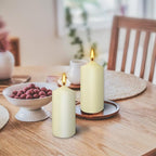20 Packs 2 x 4 Premium Sense Unscented Ivory Tall Pillar Candles, Soy Wax for Candlelight Dinner, Home Decor, Party, Wedding.