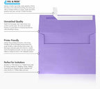 LUXPaper A7 Invitation Envelopes | Peel & Press | 5 1/4" x 7 1/4" | Amethyst Metallic | 80lb. Text | 1,000 Qty