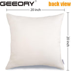 GEEORY Winter Christmas Throw Pillow Covers 20 x 20 Inch Set of 4, Xmas Trees Snowflake Snowman Joy Holiday Farmhouse Decorative Cushion Cases for Home Decoration G583-20