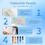 Custom Table Cloth with Business Logo 4FT 5FT 6 FT 8 FT Spandex Customized Table Cover Stretch for Tradeshow Events Birthday Wedding Anniversary Mantel Personalized Table Cloth (8FT)