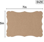 50 Pack Blank Kraft Cards Cardstock Thick Paper Brown Greeting Cards for DIY Gift Card Menus, Baby Shower and Wedding Invitations (Kraft Color, 5x7IN)