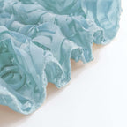 Efavormart 90"x132" Wholesale Rectangle Table Cover Light Blue Grandiose Rosette 3D Satin Tablecloth for Wedding Party Event