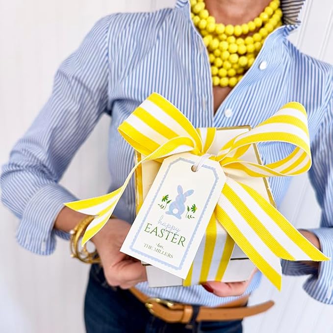 Personalized Gift Tags, Thank You Tags for Wedding Birthday Business Party Favors, Custom Hang Tags with Your Text and String, 2 X 3.75 Inch (Wreath Pattern 4)