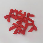 50pcs 1-1/2" Mini Red Satin Ribbon Bows for Christmas Decoration Gift Packing (Red)