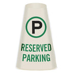 SmartSign “Reserved Parking” Bright Reflective Cone Message Sleeve, [Cone Not Included]
