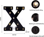 Foaky Black LED Marquee Number Lights Sign Light Up Marquee Number Lights Sign for Night Light Wedding Birthday Party Battery Powered Christmas Lamp Home Bar Decoration