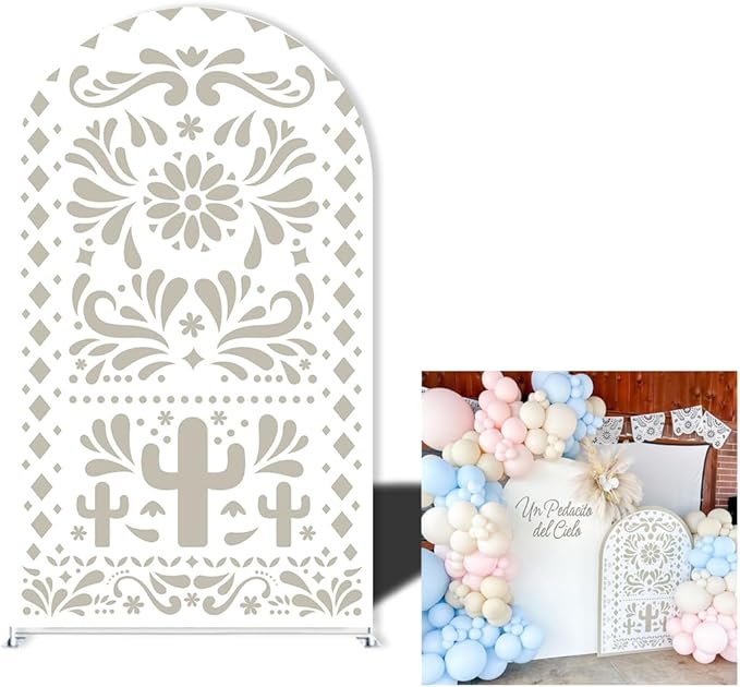 Mexico Theme Arch Stand Covers Fiesta Wedding Party Elastic Fabric Background Birthday Baptismx Baby Shower Decor Props (Customized,G-3742)