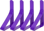uxcell 4 Pack Tablecloth Clips, Stainless Steel Table Cloth Cover Clamps, 2.95" x 1.77" Windproof Holder Clips for Home Party Picnic Wedding Camping Dining Tables, Purple
