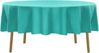 90 inch Round Tablecloth Washable Polyester Table Cloth Decorative Table Cover for Wedding Party Dining Banquet（90 inch,Turquoise）…
