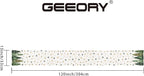 GEEORY Christmas Table Runner 13x120 Inch, Xmas Tees Snowflakes Holiday Decorative Farmhouse Table Decoration for Kitchen Dinning, Indoor Outdoor Dinner Party Decor (Light Green) GT166-120