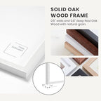 Opposite Wall - 12x12 in - White Solid Oak Wood Picture Frame - Lightweight, Versatile & Shatterproof - Wall Hanging Poster or Photo Frame - Wall Decor for Office, Gallery & Home
