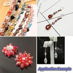 100pcs 8x12mm Teardrop Crystal Glass Beads Vertical Hole Faceted Glass Teardrop Spacer Beads for Bracelets Necklace Earring DIY Jewelry Making Craft(Gold)