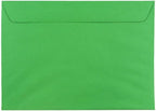 JAM PAPER 9 x 12 Booklet Colored Envelopes - Green Recycled - Bulk 500/Box