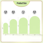 LEBENGURU Upgraded 6FT Wedding Arch Cover, Green Spandex Fitted Arch Backdrop Cover, Round Top Chiara Stand Covers for Birthday Party Baby Shower Banquet Balloon Décor
