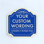Custom Decorative Outdoor Metal Signs - Personalized Aluminum Signs, Waterproof, Design 2 Blue Steel 12x12 In