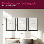 Mixtiles Official - Custom Photo Tiles - Personalized Printed Photos - Magnetic Wall Frames - Adhesive Sticker, No Nails - Various Sizes and Frames - large-set-Tile - Clean Frame