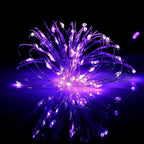 ANJAYLIA 2 Pack 16Ft 50 LED Purple Fairy Lights Battery Operated String Lights for Party Home Festival Decorations