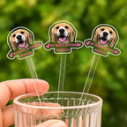 Personalized 50 pcs Double-Sided Wedding Pet Stir Sticks, Custom Dog Cat Stir Stick, Acrylic Cocktail Stirrers, Wedding Drink Stirrers, Bachelorette Party Decorations, Bridal Shower Gifts