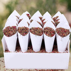 PRETYZOOM 60pcs Flower Cones Confetti Cones Rose Petal Candy Kraft Paper Cones Party Accessory Congratulation Accessories .07inches