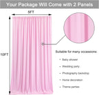 10 ft x 10 ft Pink Backdrop Curtains for Parties, Wrinkle Free Baby Pink Photography Backdrop Drapes for Wedding Grils Birthday Baby Shower Bridal Shower Party