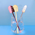 20Pcs Personalized Acrylic Stir Sticks,Custom Cocktail Swizzle Sticks Bar Drinks Mixing Rod for Coffee Whiskey Beverage,Perfect for Wedding,Birthday,Bachelorette,Bridal or Baby Shower,Corporate Event