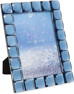 Isaac Jacobs Decorative Sparkling Navy Jewel Picture Frame, Photo Display & Home Décor (4x6, Navy)