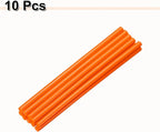 HARFINGTON 10pcs Hot Glue Sticks 0.28" Dia x 7.87" Long EVA Mini Hot Melt Adhesive Glue Stick for Hot Melt Gun Wood Plastic Glass Flowers Fabrics Foam, Orange