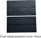 Philatelic Display Black Card Stamp Cover Stamp Collection Stamp Storage philatelic Album Stamps Collector Stamp Collecting Supplies Stamp Sleeves Stamp (2 Row Stamp Protective Cover 18 pcs)