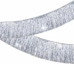 CC Wonderland Laser Silver Fringe Banner - 5 Ft.Pack of 2 for Wedding Hanging Bachelorette Party Decorations, Birthday Party Decor, Baby Shower Supplies, Photo Booth Banner Backdrop