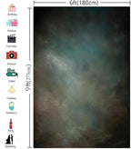 6x9ft Aqua Backdrops Portrait Backdrops for Photography Mottled Photo Background