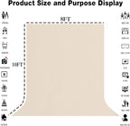 Beige Portrait Backdrop 8x10ft Zoom Meeting Photo Studio Shooting Props