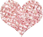 200 Pcs Pink Acrylic Heart Shaped Crystals, 0.9 Inch Heart Crystal Rhinestones, Diamond Fake Gems for Vase Fillers,Table Scatters,Wedding Centerpieces,Birthday,Bridal Shower,Engagement Party