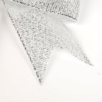 50pcs 3-1/2" Silver Twist Ties Metallic Silver Bows with Twist Tie Bows Fish Tail Cuttiog(Silver.)