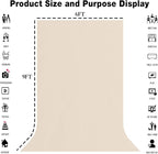 Beige Backdrop for Photography 6x9ft Zoom Screen Meeting, Game Live Studio Shooting Props High Density Fabric
