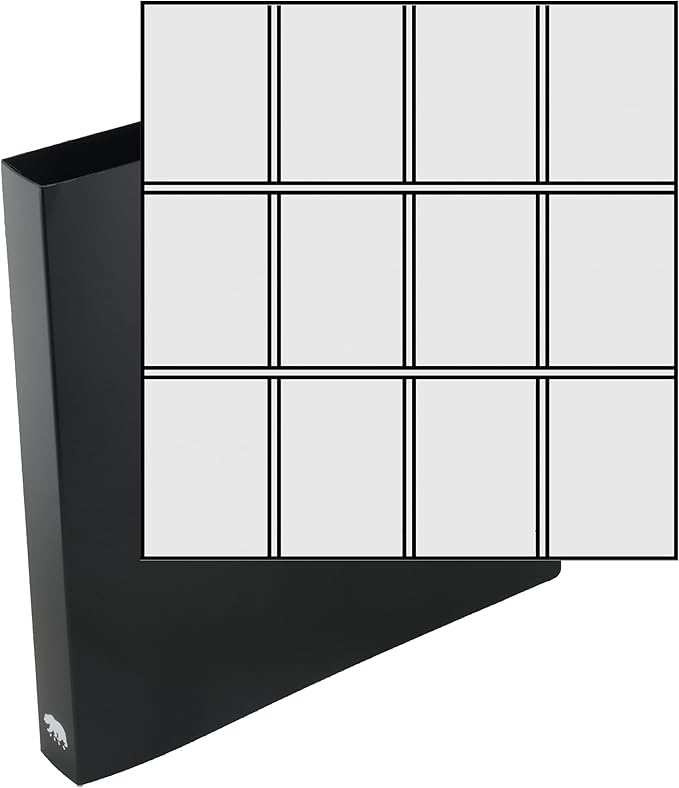 Ursae Minoris Economy 3 D-Ring Large Format Binder for Up to 600 Sports/Trading Cards - Black