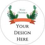 100-1000pcs Custom Stickers Merry Christmas Stickers Personalized Labels Adhesive Xmas Decorative Envelope Seals Stickers for Cards Gift Boxes(Round-8)