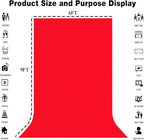 6x9FT Solid Red Screen Backdrop Background for Photography, Photo Backdrop Photoshoot Props